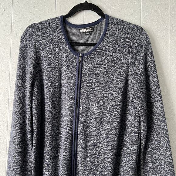 Nicole Miller Cardigan Womens Medium Full Zip Cotton Long Length Outdoor Travel - Picture 3 of 15